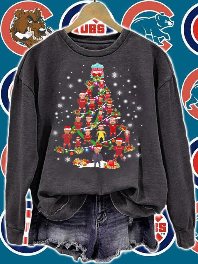 Liverpool FC Happy Christmas Tree Football t-shirt