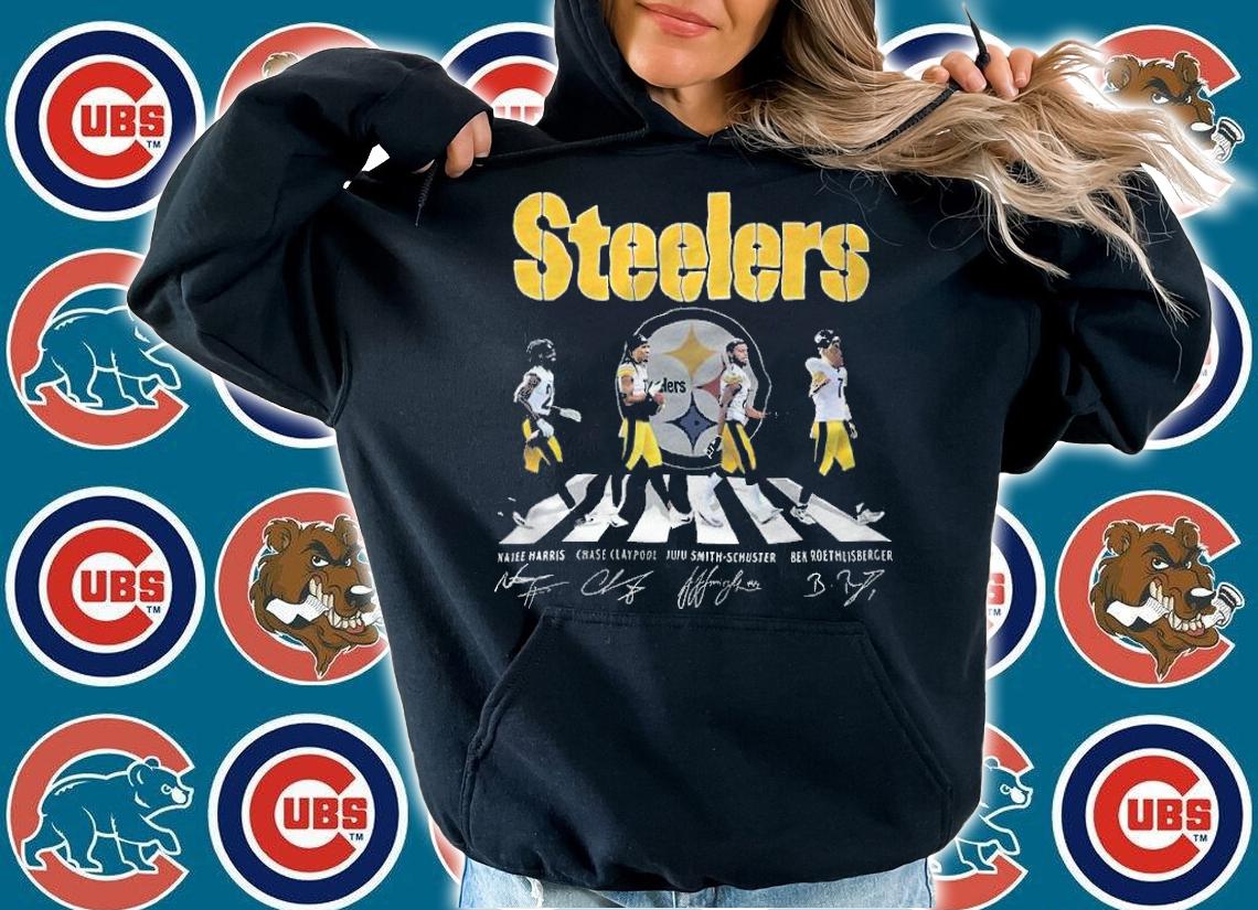 Pittsburgh Steelers Abbey Road signatures shirt t-shirt