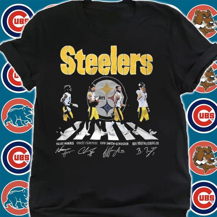 Pittsburgh Steelers Abbey Road signatures shirt t-shirt