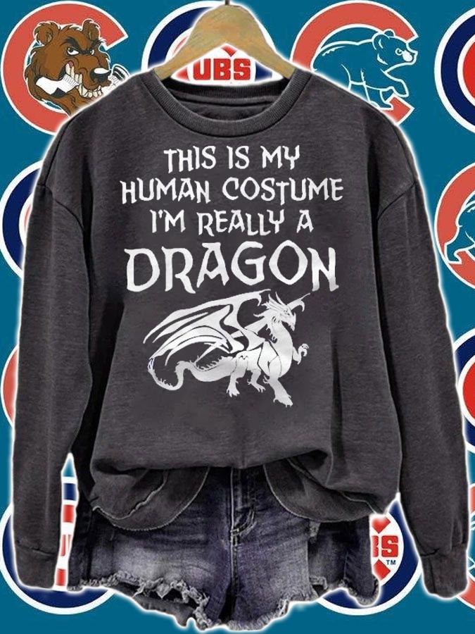 This Is My Human Costume Im Really A Dragon Essential Shirt t-shirt sweatshirt