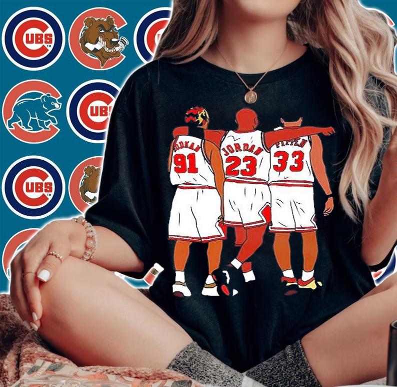 Dennis Rodman MJ And Scottie T-Shirt t-shirt woman shirt
