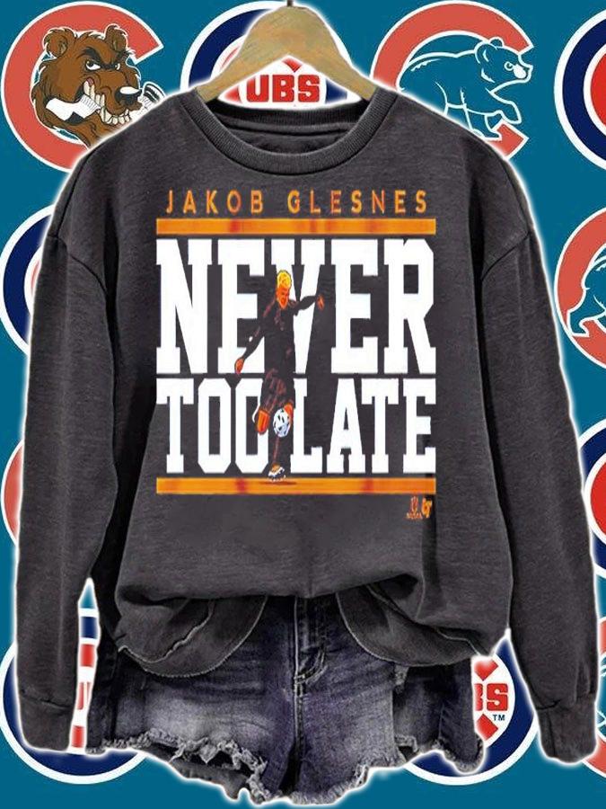 Jakob Glesnes Never Too Late Shirt t-shirt