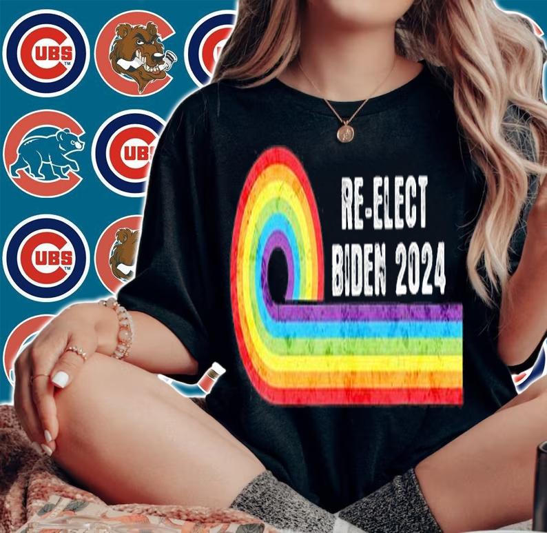 Patriotic Re-Elect Biden 2024 Gay Community Vintage T-Shirt t-shirt woman shirt