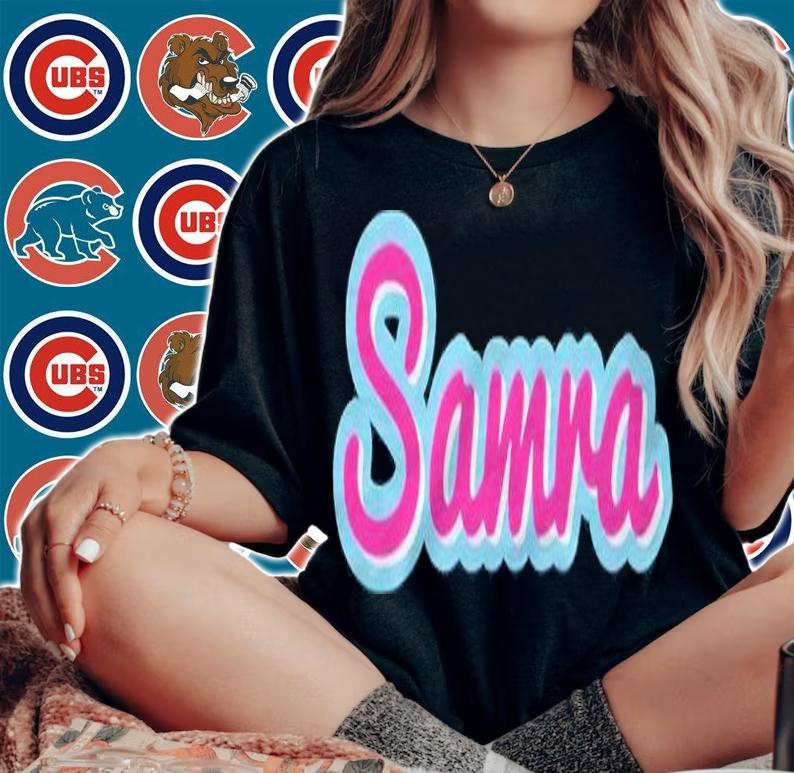Samra text logo T-shirt t-shirt woman shirt
