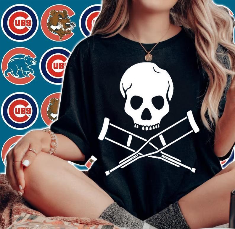 Emi Headlikahole Cross Crutches And Skull T-Shirt