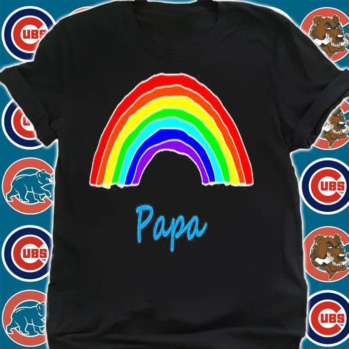 Papa Rainbow For Fathers Day T-Shirt shirt
