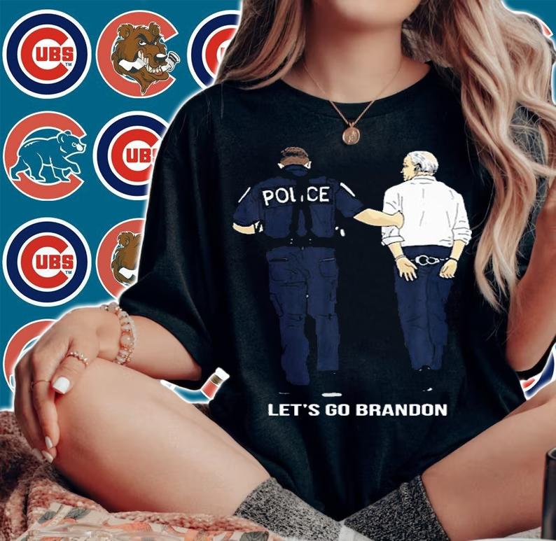 Police Let's Go Brandon Biden T-Shirt woman shirt