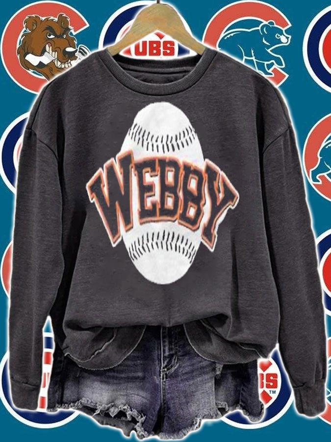 Retro Webby baseball shirt sweatshirt