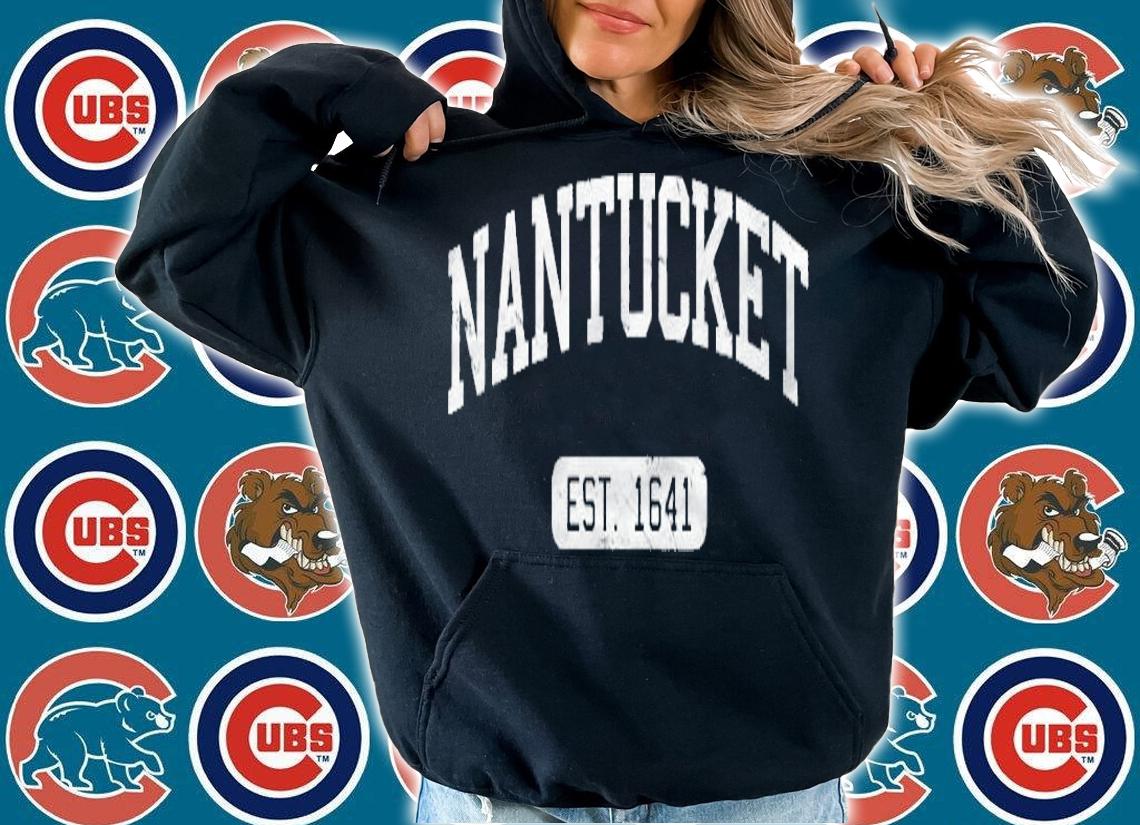 Womens Nantucket Massachusetts Est 1641 Ver2 T-shirt