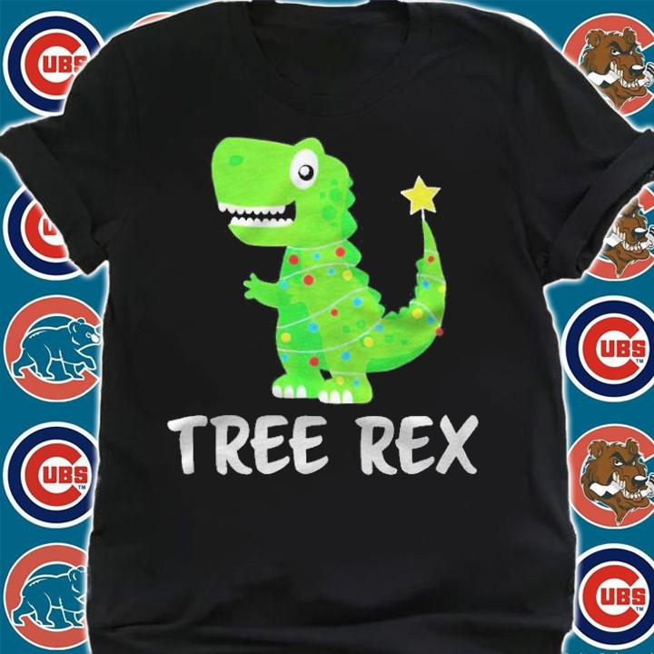 Dinosaur Tree Rex Merry Christmas T-shirt shirt