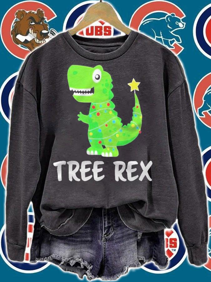 Dinosaur Tree Rex Merry Christmas T-shirt sweatshirt
