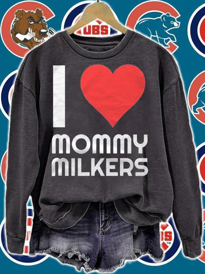 Funny Milkies Big Tiddies Meme Love Mommy Milkers Shirt