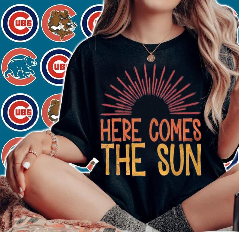 Here Comes The Sun Vintage Retro Beach Summer Vacation Shirt woman shirt