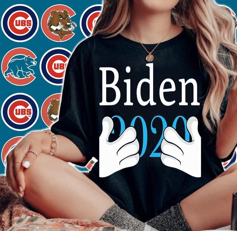 Joe Biden Hands Hug Cartoon 2020 T-Shirt woman shirt