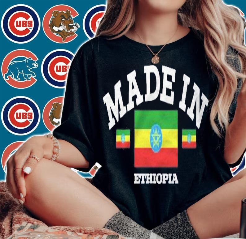 Made In Ethiopia Ethiopian Flag T-shirt