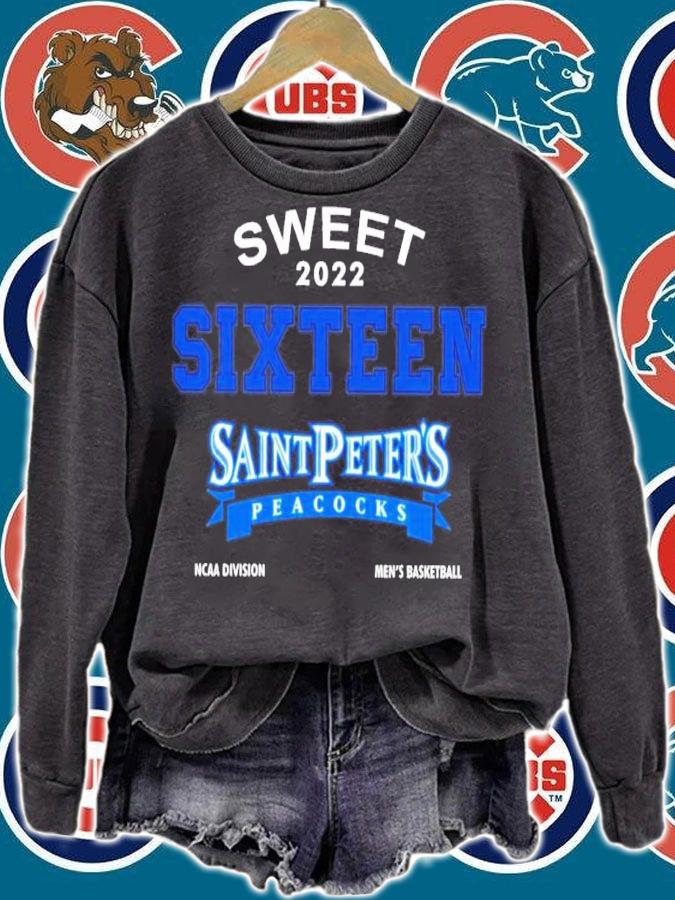 Original saint Peter's Peacocks Sweet 16 2022 NCAA Division Men's Basketball Shirt sweatshirt