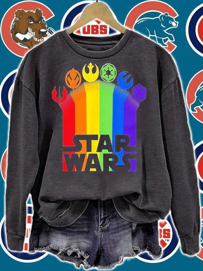 Star Wars Icon Trails Rainbow Pride Logo T-Shirt