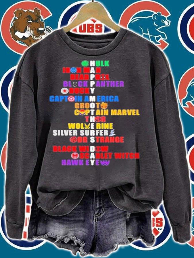Happy Fathers Day Hulk Iron Man Deadpool Black Panther Bucky Captain America Groot Shirt sweatshirt