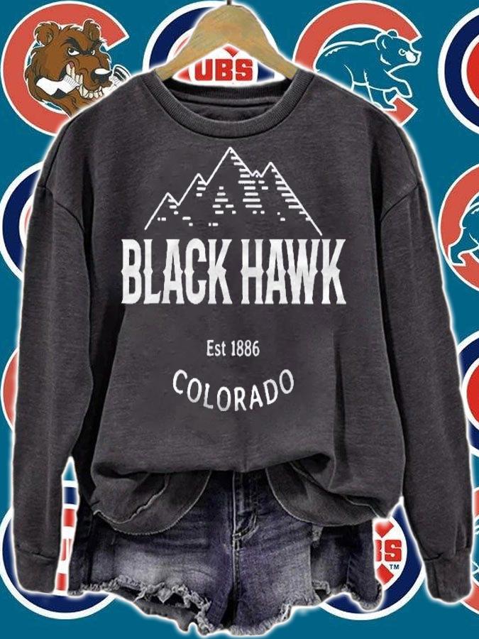 Retro Cool Black Hawk Colorado Rocky Mountains Novelty Art Shirt