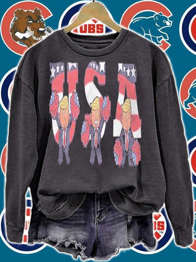 USA Donald Trump Cheer Cartoon T-Shirt sweatshirt