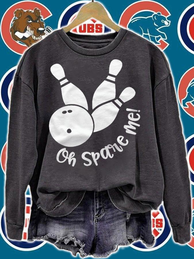Womens Oh Spare Me Funny Bowling Shirt