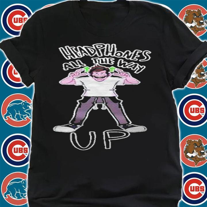 Zachbealetv headphones all the way up T-shirt shirt