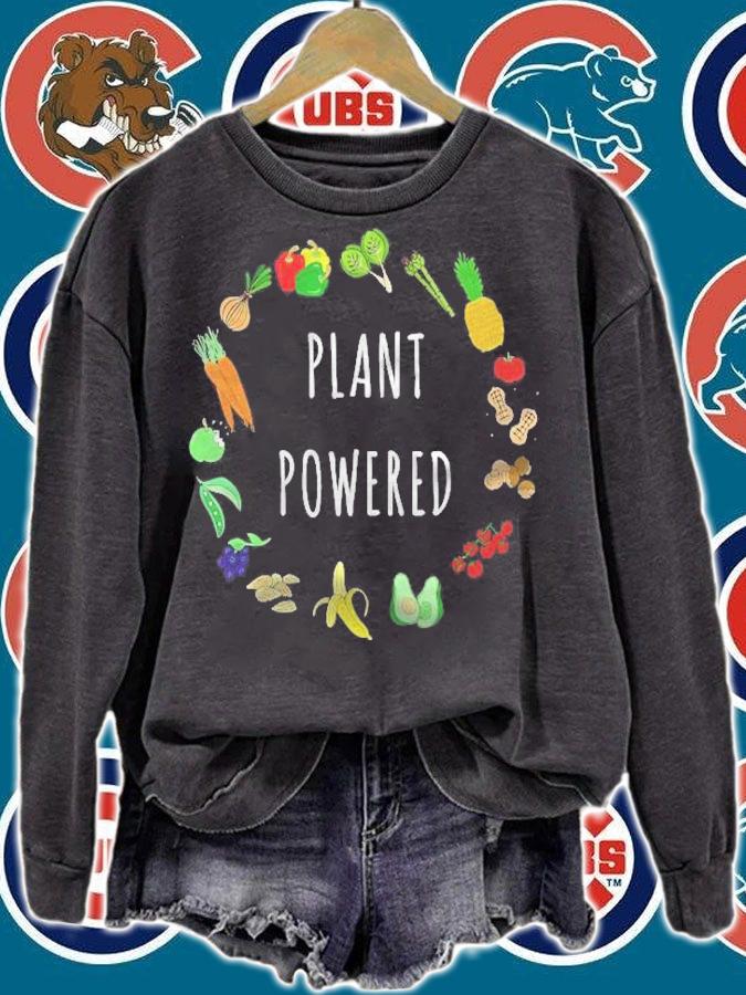 Plant Powered Vegan Plant Based Vegetarian Shirt
