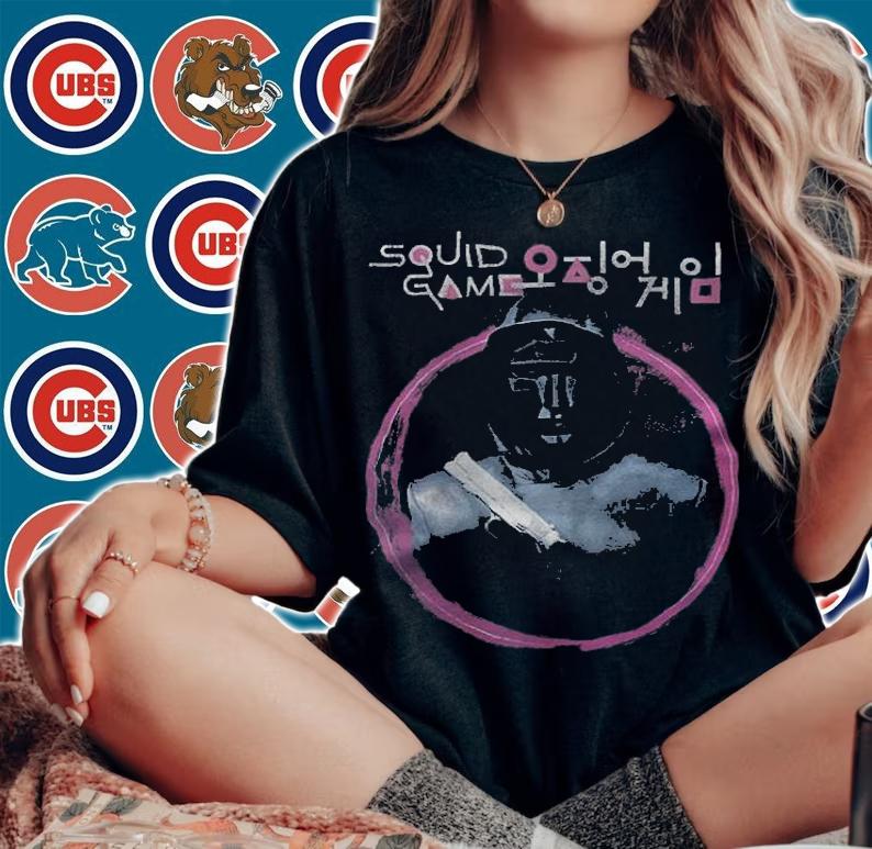 Squid Game front Man circle T-shirt