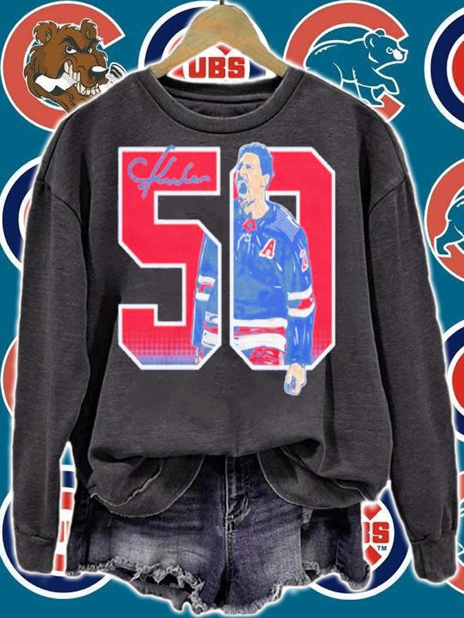 Chris Kreider 50 Goals Signatures Shirt