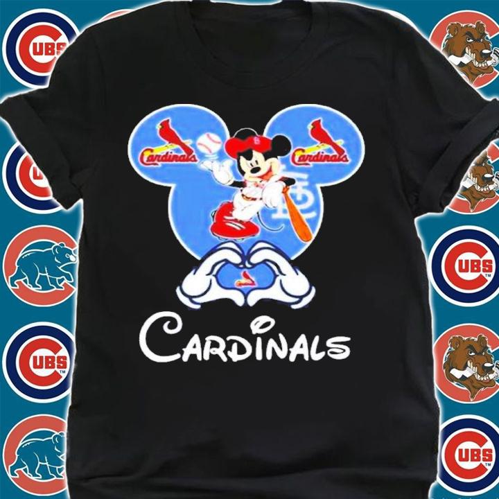 Disney Mickey Mouse Love St. Louis Cardinals Heart Shirt shirt