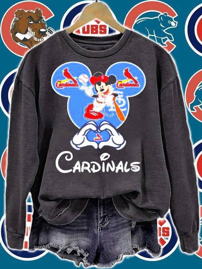 Disney Mickey Mouse Love St. Louis Cardinals Heart Shirt sweatshirt