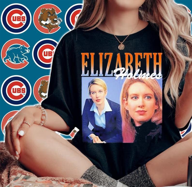 Elizabeth Holmes Theranos Founder 90s Retro Vintage T-shirt