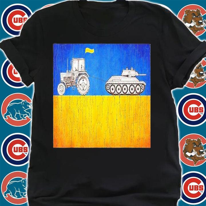 Funny Ukrainian Farmer Tractor Tank Meme Ukraine Tractor T-Shirt shirt