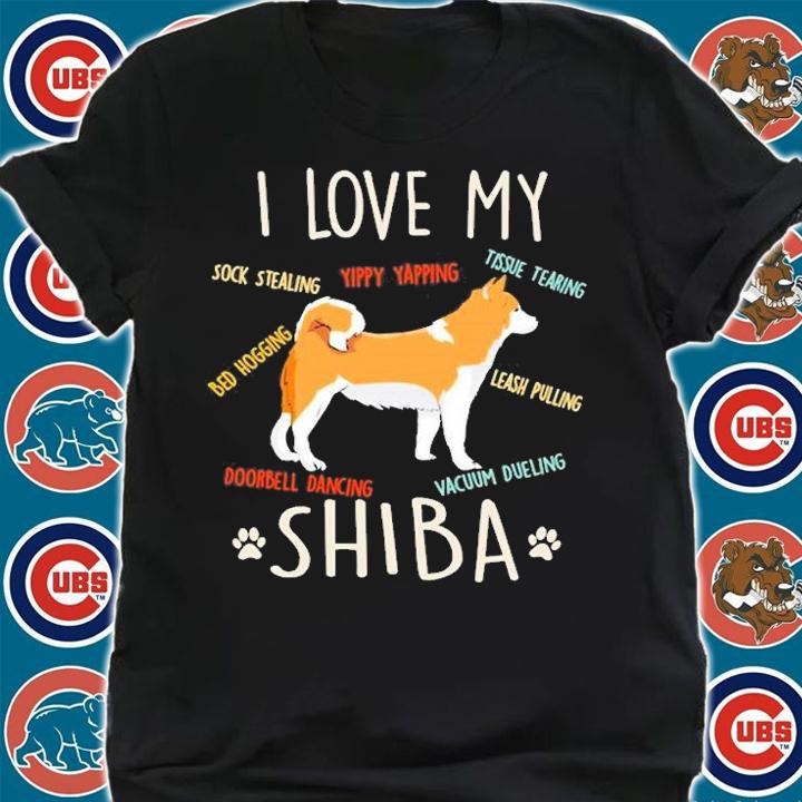 I Love My Shiba Inu Dog Lover Mom Dad Cute Funny Gift T-Shirt shirt