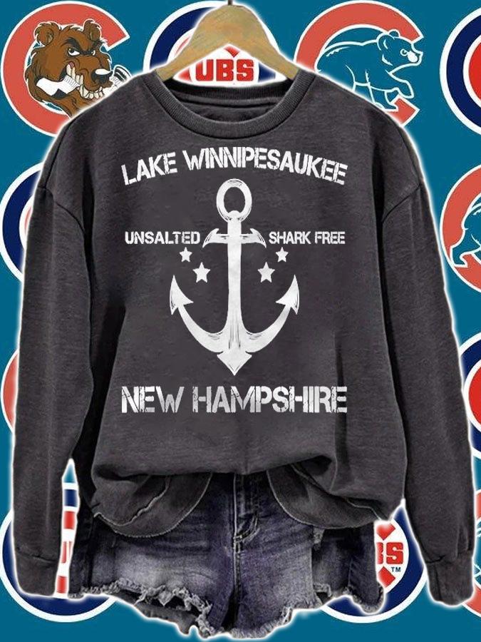Lake Winnipesaukee New Hampshire Funny Fishing Camping Gift Shirt sweatshirt
