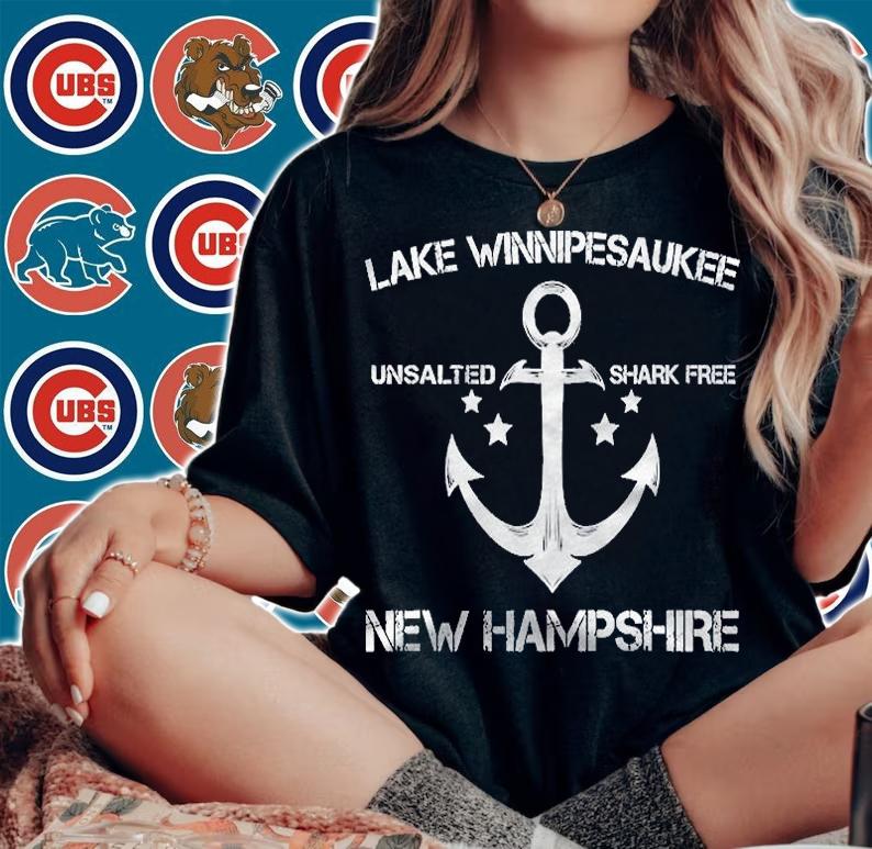 Lake Winnipesaukee New Hampshire Funny Fishing Camping Gift Shirt woman shirt