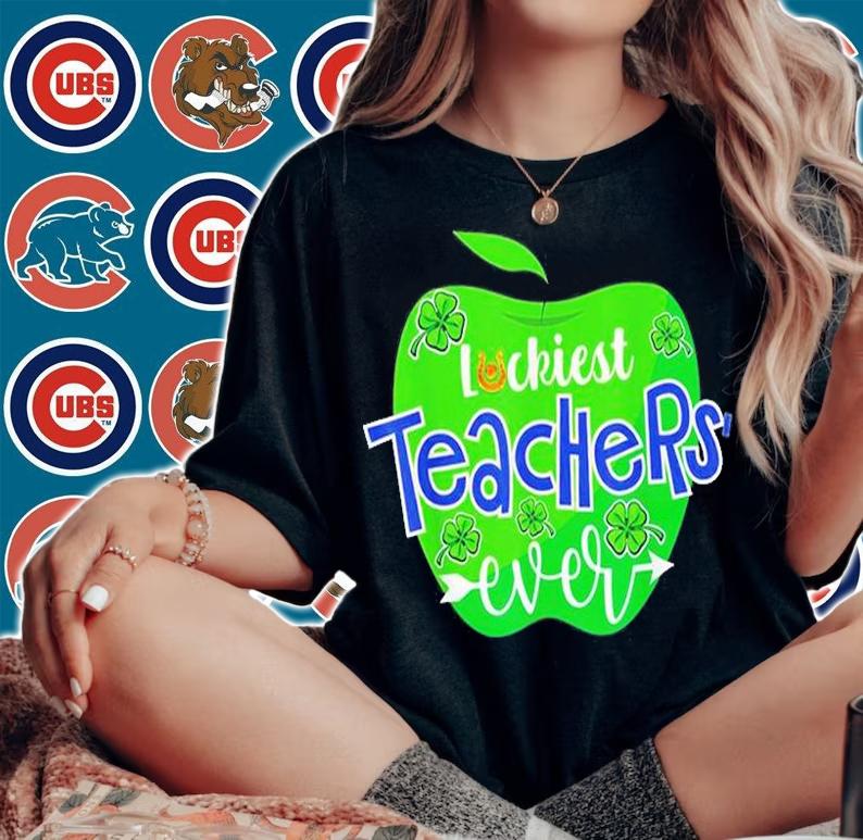 Luckiest Teacher Ever St Patrick's Day T-Shirt woman shirt