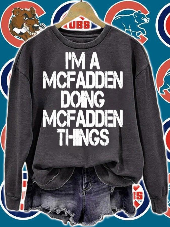 Mcfadden Funny Surname Family Tree Birthday Reunion Gift T-Shirt sweatshirt
