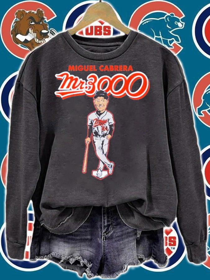 Miguel Cabrera Detroit Tigers Mr 3000 Baseball Shirt sweatshirt