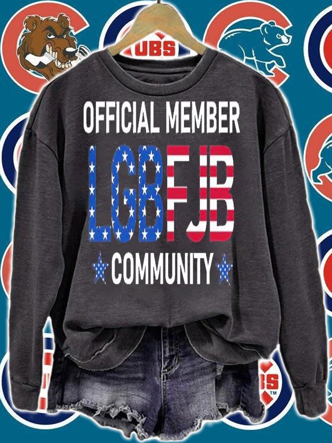 Nice Official Member LGBFJB Community USA Flag T-Shirt sweatshirt