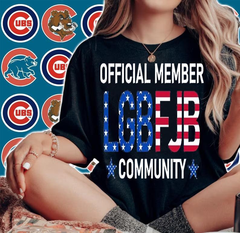 Nice Official Member LGBFJB Community USA Flag T-Shirt woman shirt