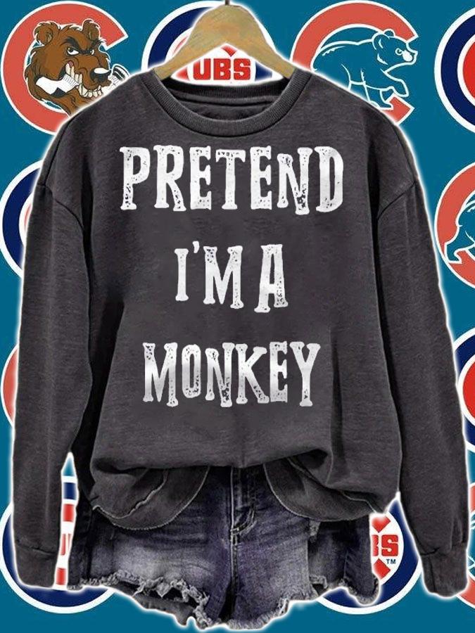 Pretend Im A Monkey Halloween Costume Couples Matching shirt sweatshirt