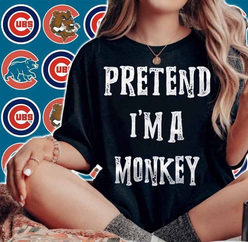 Pretend Im A Monkey Halloween Costume Couples Matching shirt woman shirt