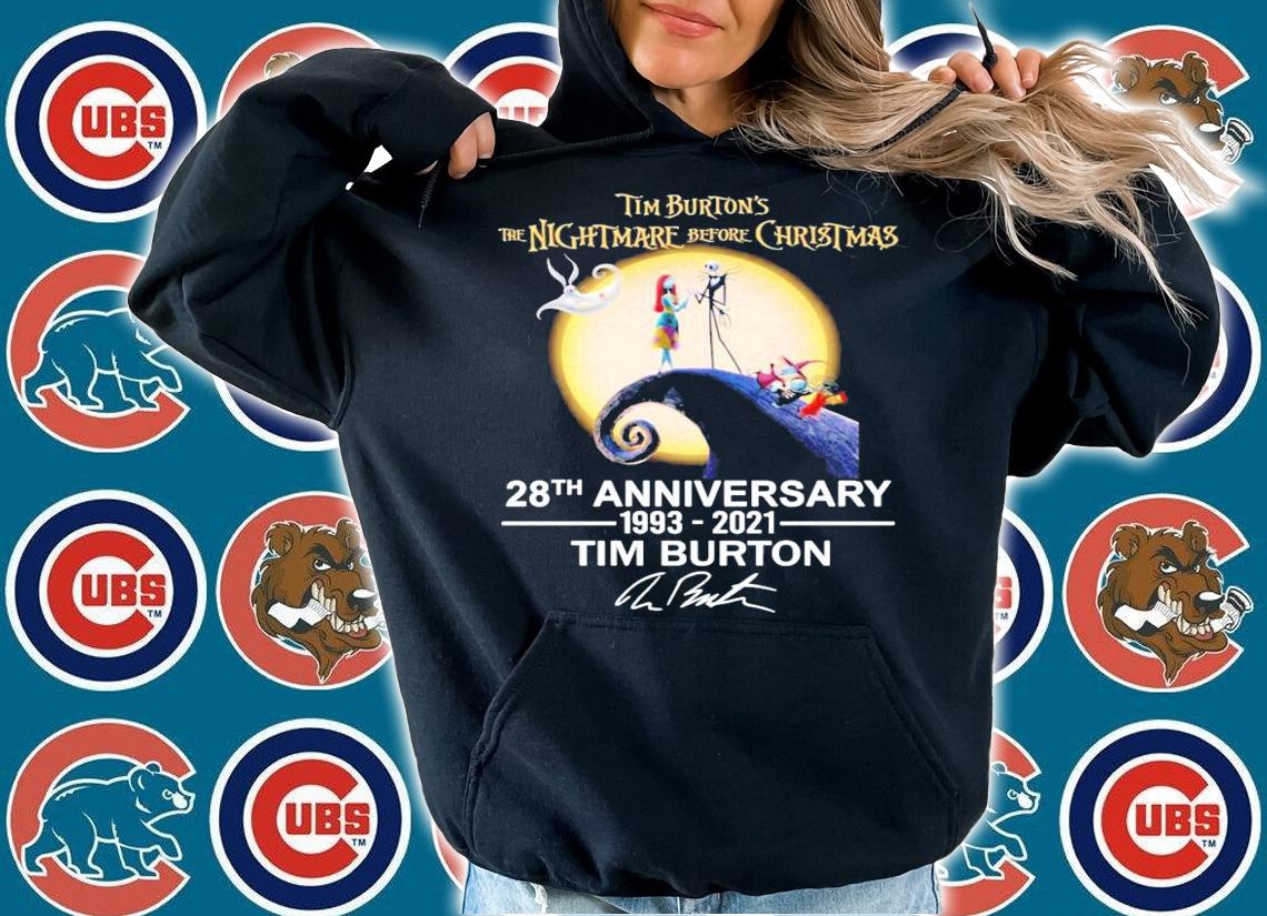 Tim Burton's The Nightmare Before Christmas 28th Anniversary 1993 2021 Signature t-shirt hoodie