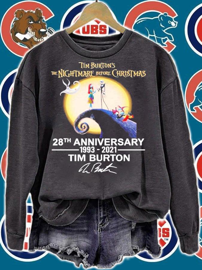 Tim Burton's The Nightmare Before Christmas 28th Anniversary 1993 2021 Signature t-shirt sweatshirt
