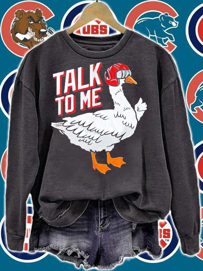 Top Gun Duck Talk To Me Goose Design Funny T-Shirt sweatshirt