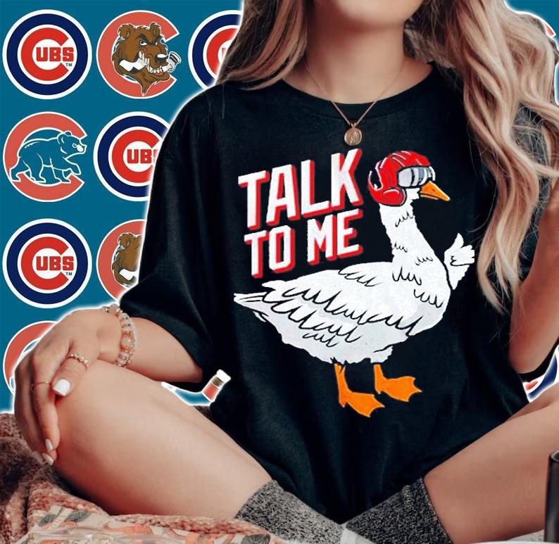 Top Gun Duck Talk To Me Goose Design Funny T-Shirt woman shirt