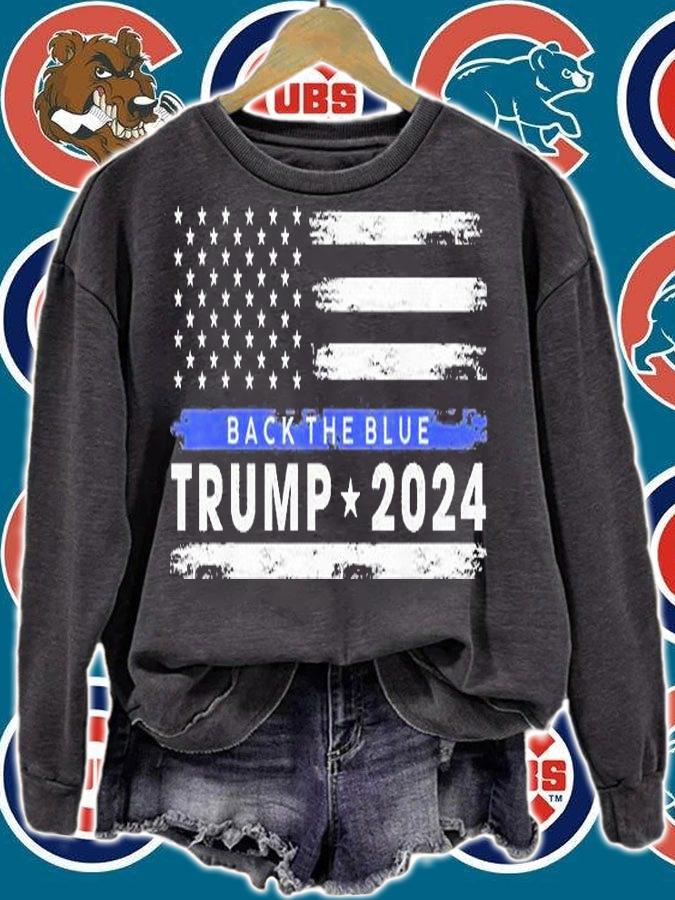 Trump 2024 Back The Blue 2024 T-Shirt sweatshirt