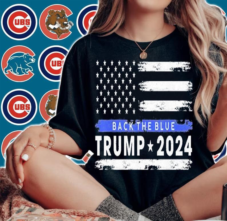 Trump 2024 Back The Blue 2024 T-Shirt woman shirt