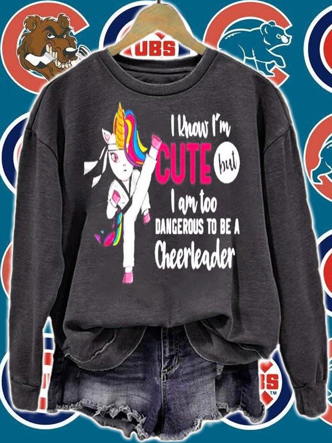 Unicorn Taekwondo I Know Im Cute But Too Dangerous Premium T-Shirt